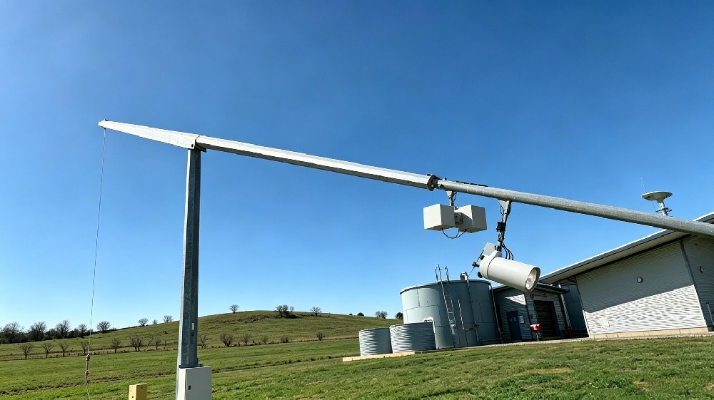 Mid-Hinged CCTV Poles | Low Clearance Perimeter Security Poles
