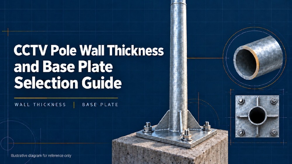 CCTV Pole Wall Thickness and Base Plate Selection Guide
