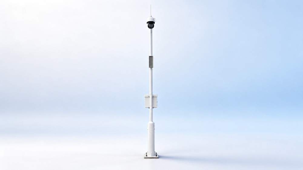 Base-Hinged Surveillance Pole