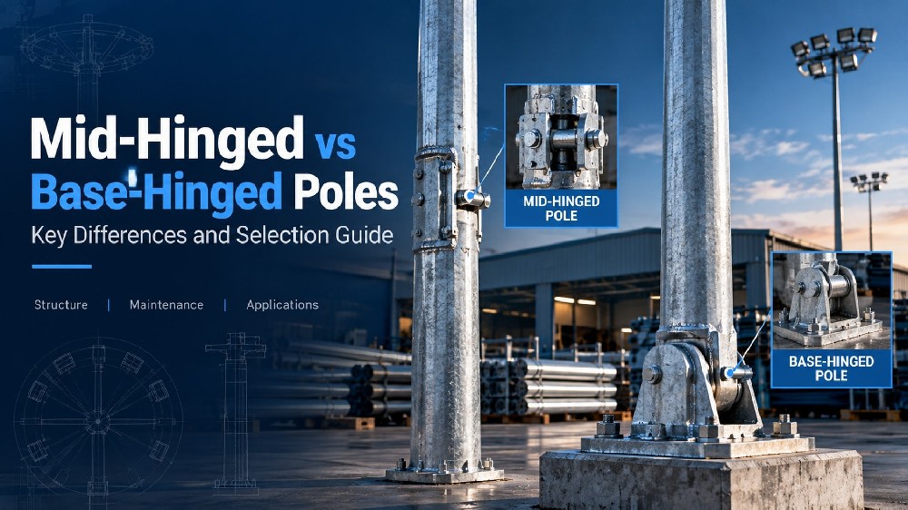 Mid-Hinged vs Base-Hinged Poles: Key Differences and Selection Guide